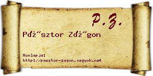 Pásztor Zágon névjegykártya
